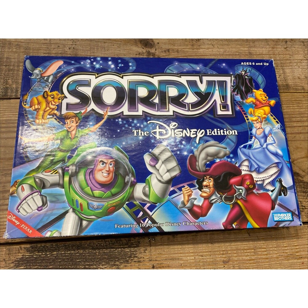 2001 Parker Brothers SORRY! The Disney Edition Board Game Vintage Read!